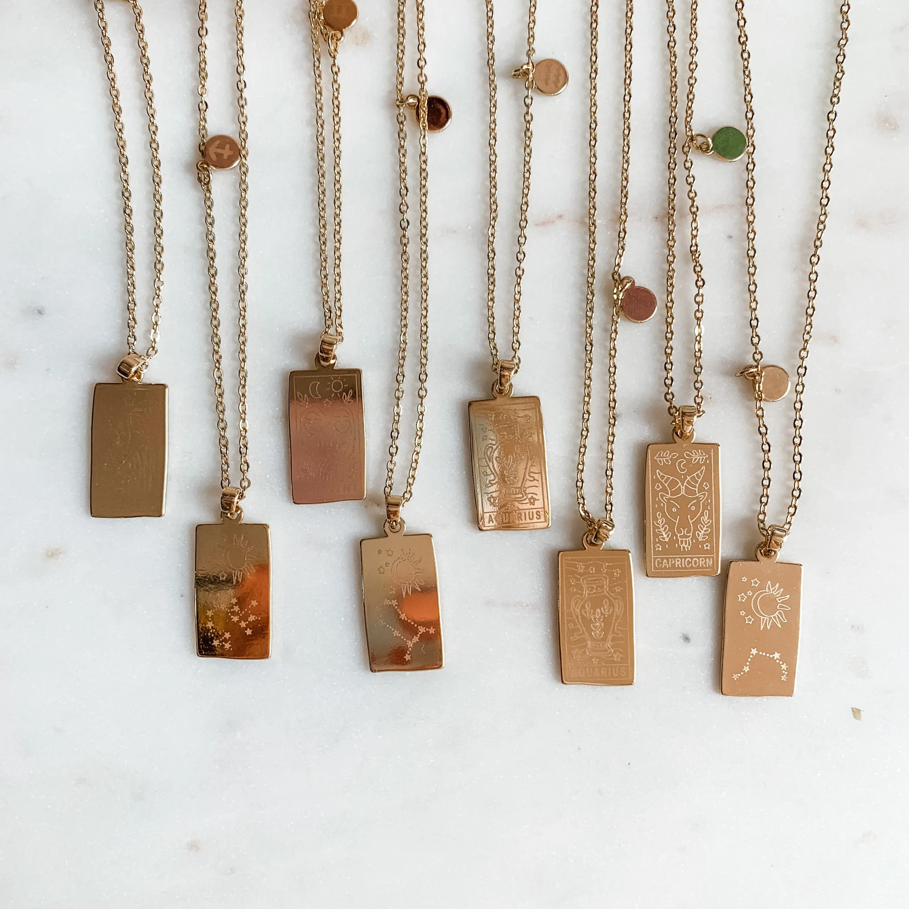 Zodiac Sign Pendant Dainty Necklace
