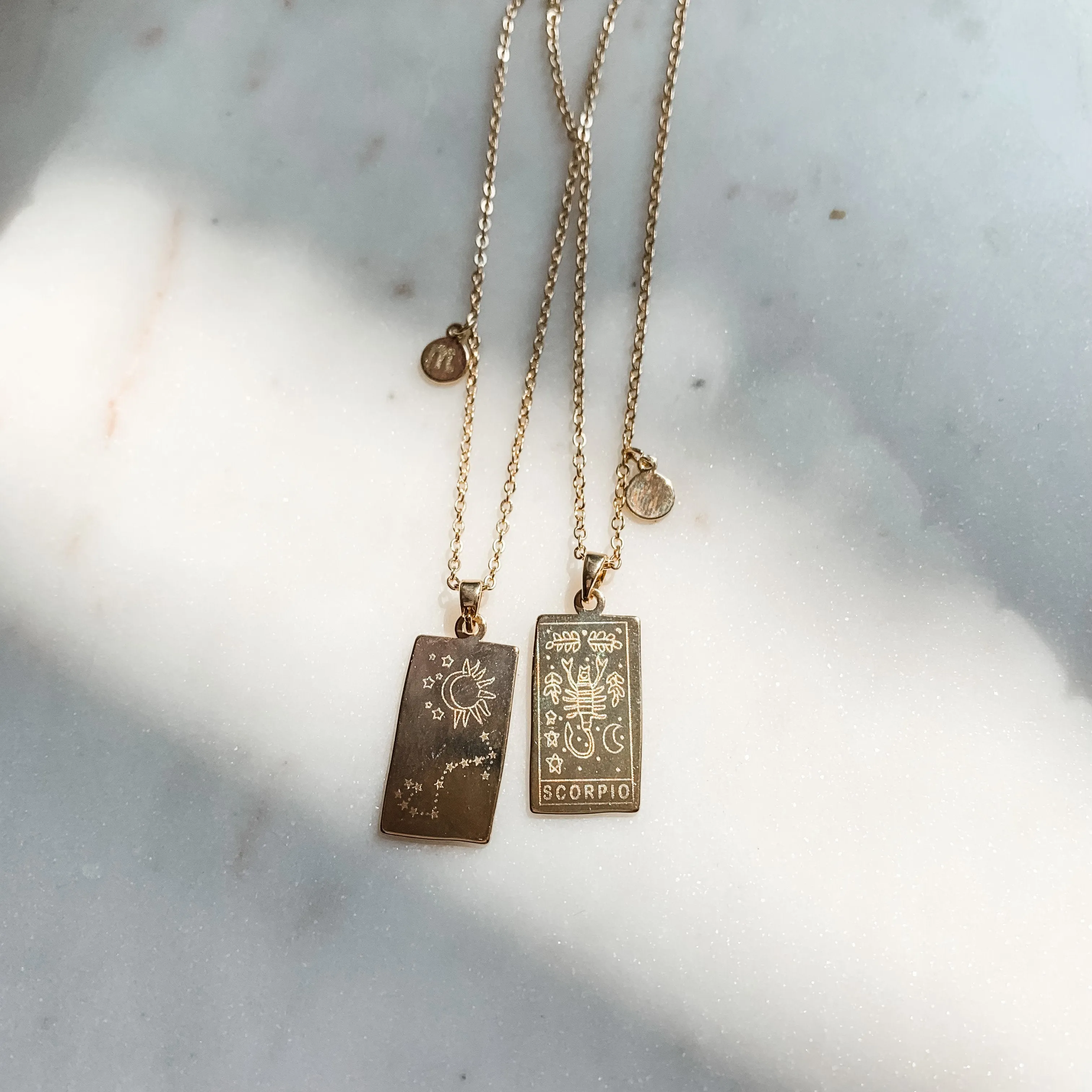 Zodiac Sign Pendant Dainty Necklace
