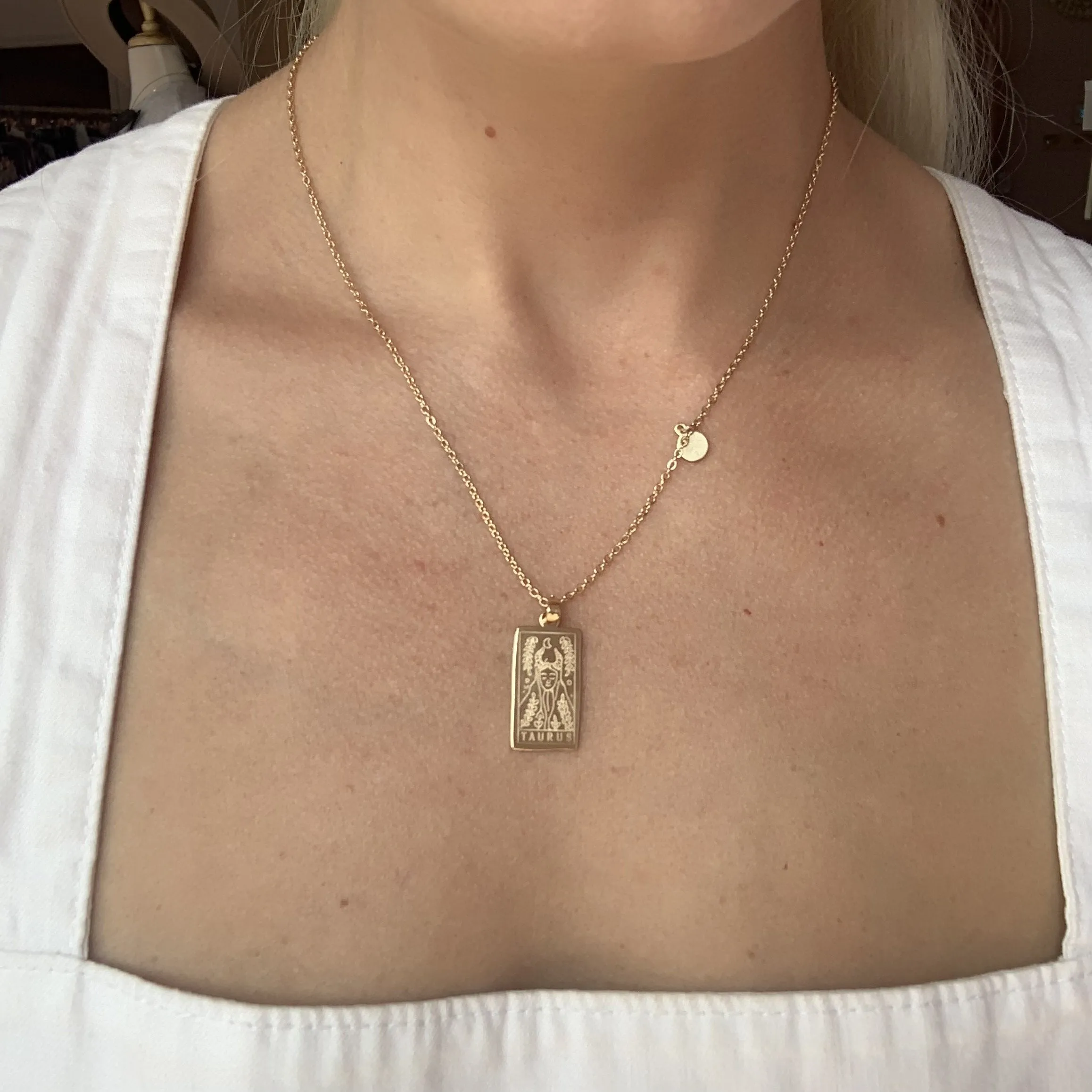 Zodiac Sign Pendant Dainty Necklace