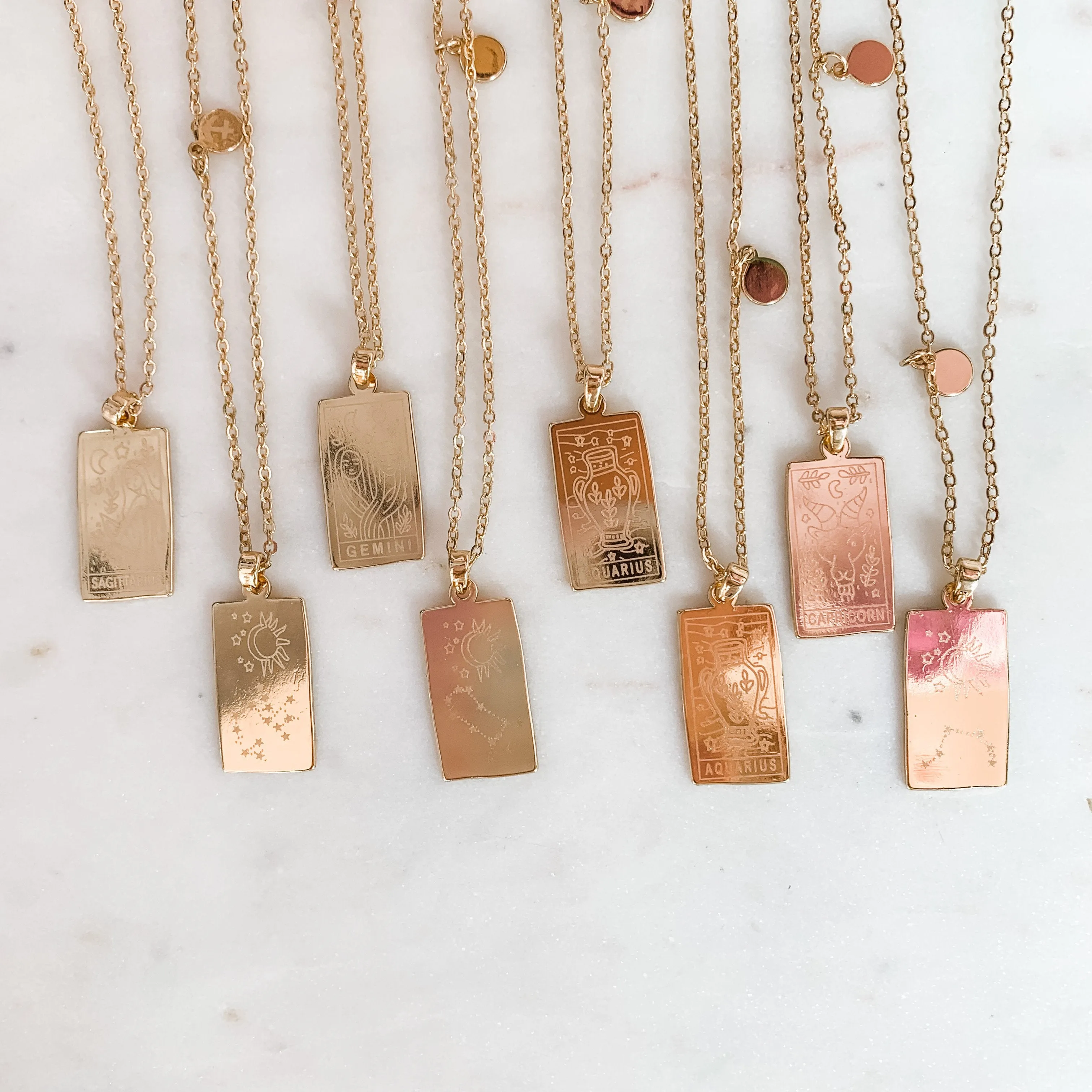 Zodiac Sign Pendant Dainty Necklace