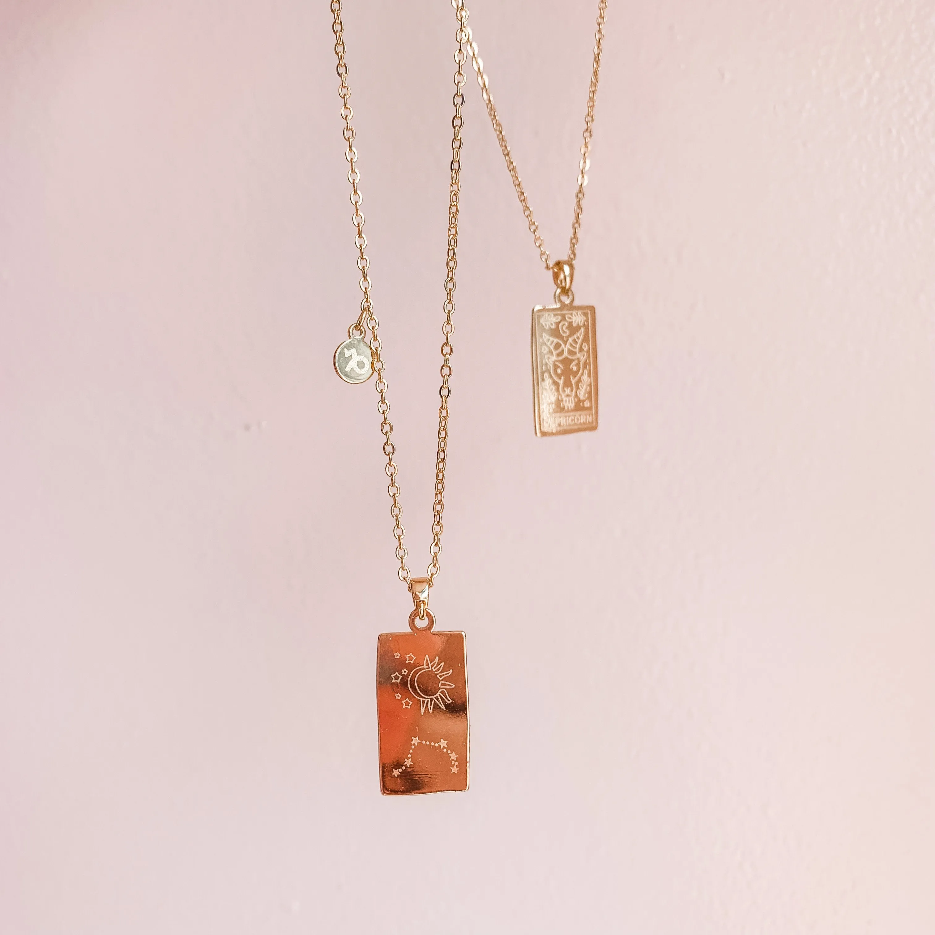 Zodiac Sign Pendant Dainty Necklace