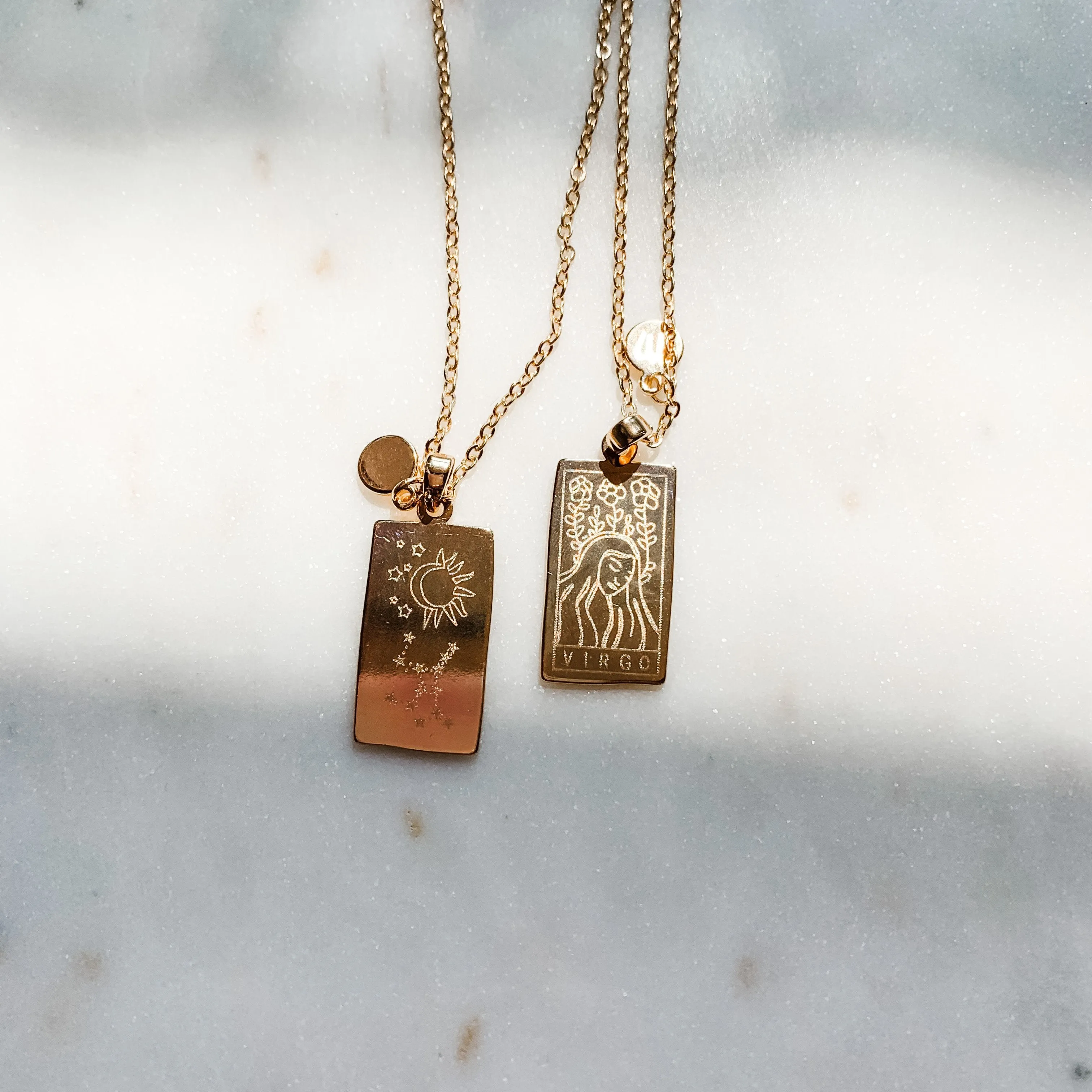 Zodiac Sign Pendant Dainty Necklace