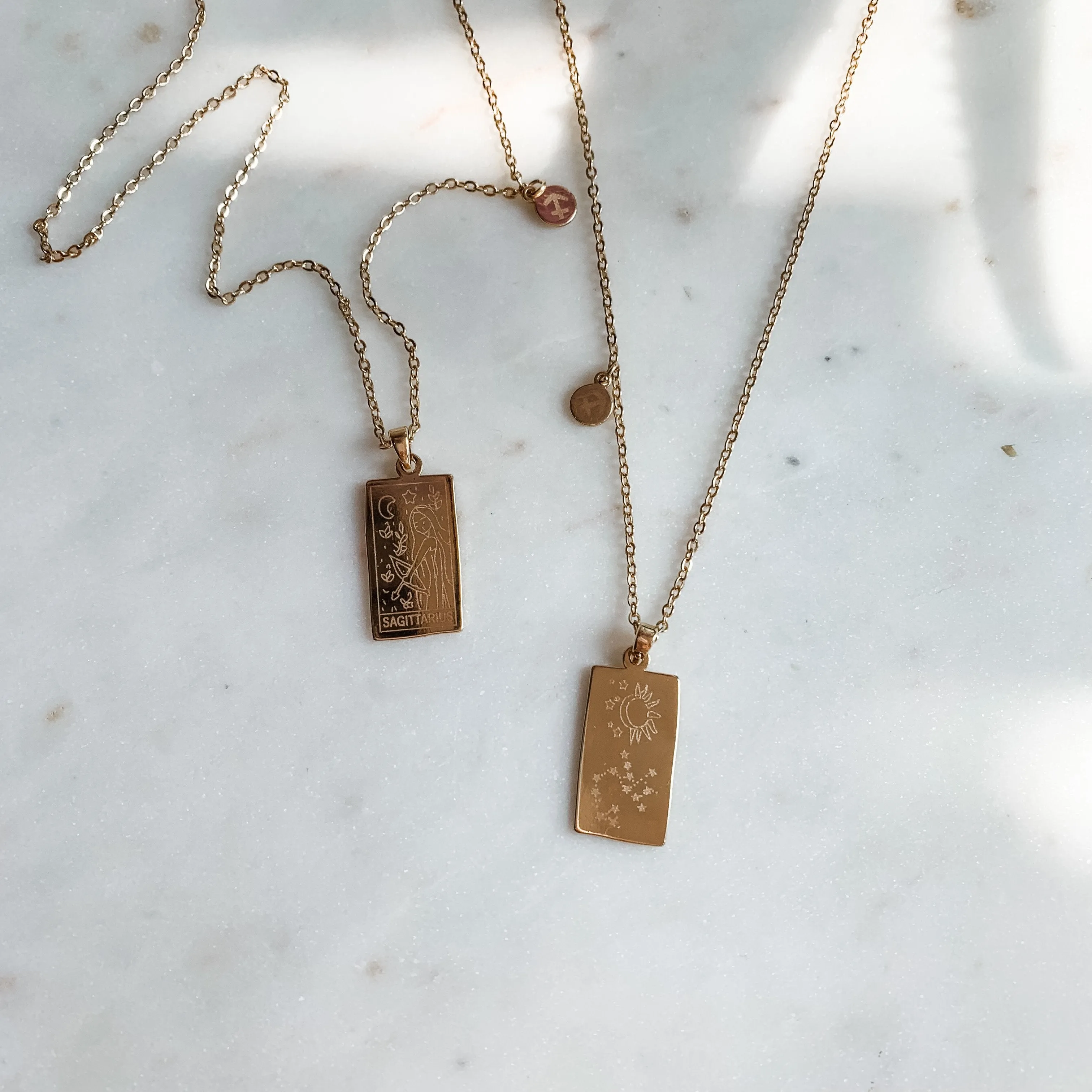 Zodiac Sign Pendant Dainty Necklace