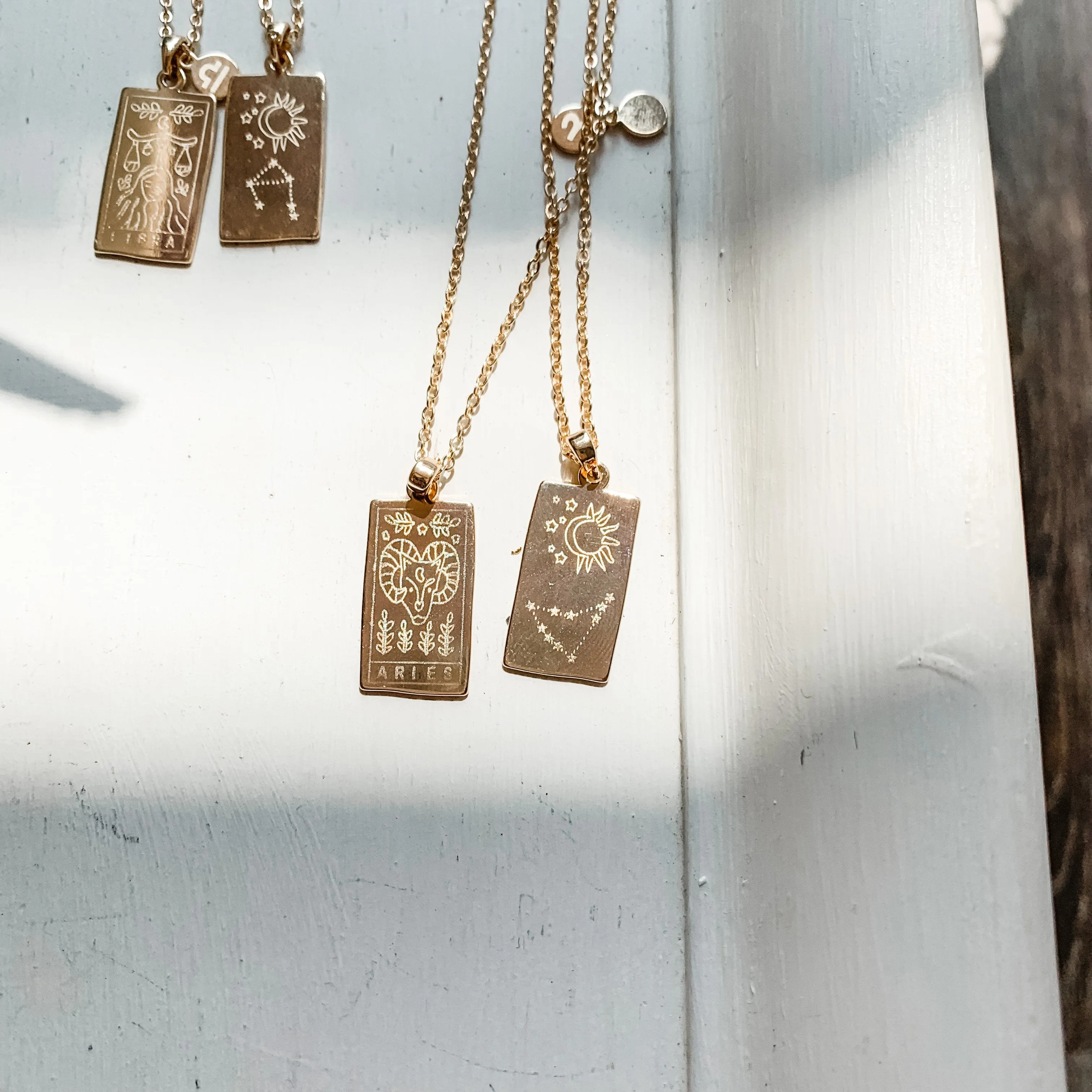 Zodiac Sign Pendant Dainty Necklace