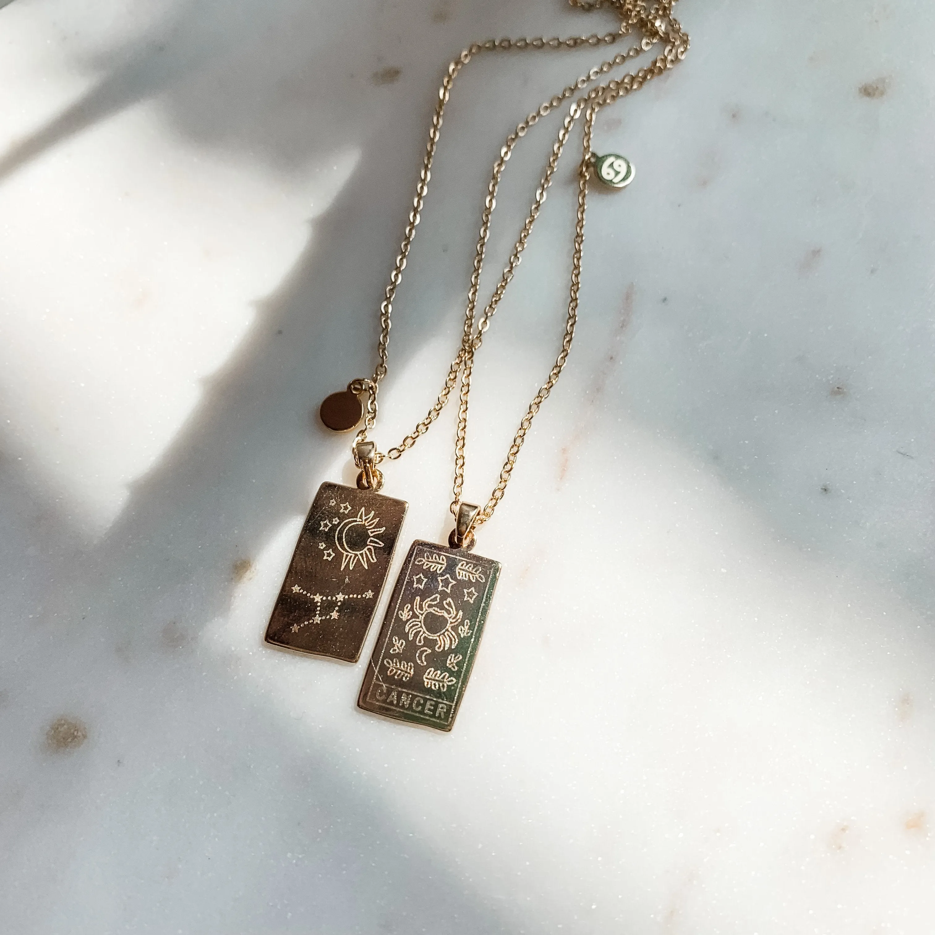 Zodiac Sign Pendant Dainty Necklace