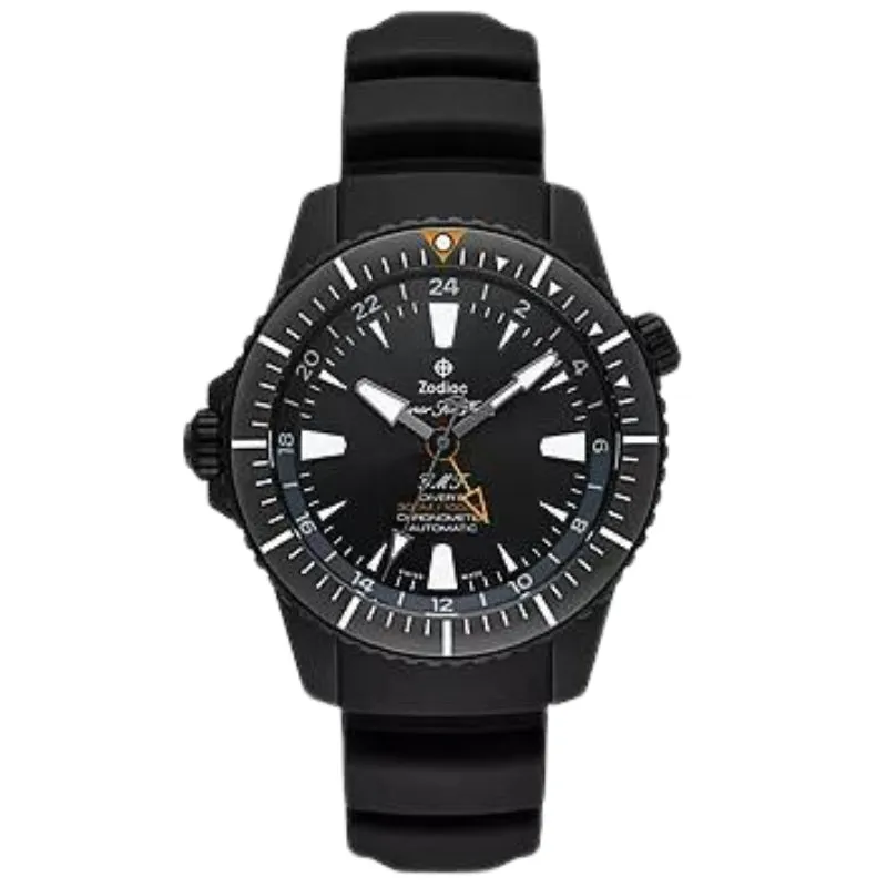 Zodiac Super Sea Wolf Pro-Diver GMT Automatic Rubber Strap - ZO3557
